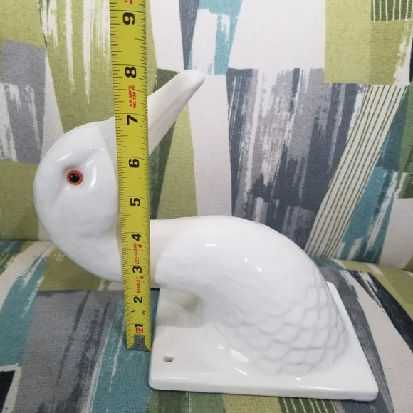 Vtg 1979 Japan Domain Ceramic Goose Wall Hook Farmhouse Apron Holder Cottage Cor - Picture 5 of 14
